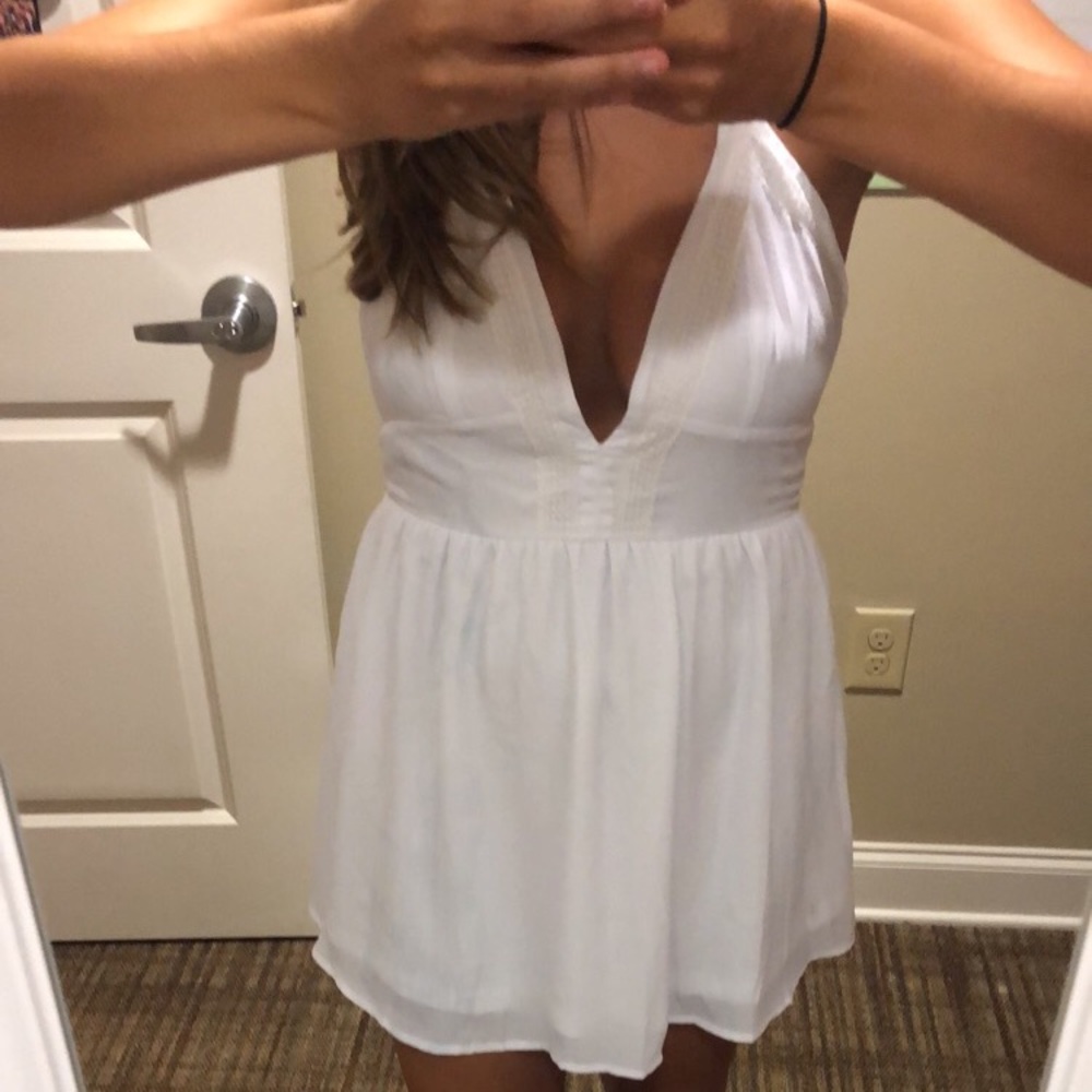 Hello Molly white halter neck dress